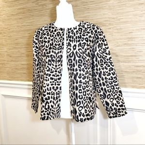 Cathy-Petite cheetah suede jacket blazer large